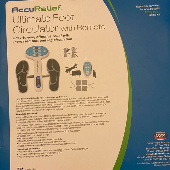 AccuRelief Ultimate Foot Circulator Muscle Stimulation EMS by Carex - Picture 4 of 6